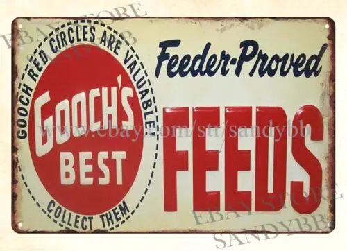 GOOCH'S Лучший корм ферма амбар сельское хозяйство металлический жестяной знак
