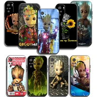 marvel groot cartoon phone cases for xiaomi redmi note 10 10s 10 pro poco f3 gt x3 gt m3 pro x3 nfc funda back cover carcasa