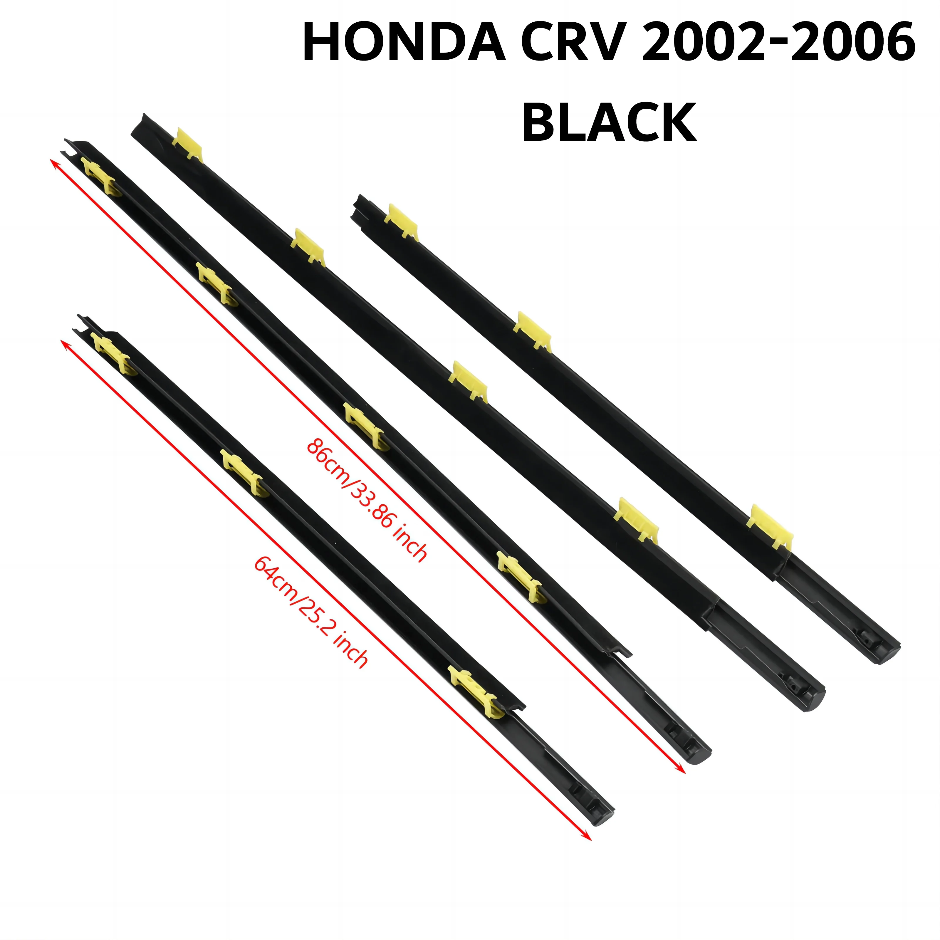 

4 шт. уплотнительный ремень для окна 72410-SCA-E01 для Honda CR-V CRV 2002 2003 2004 2005 2006 уплотнитель