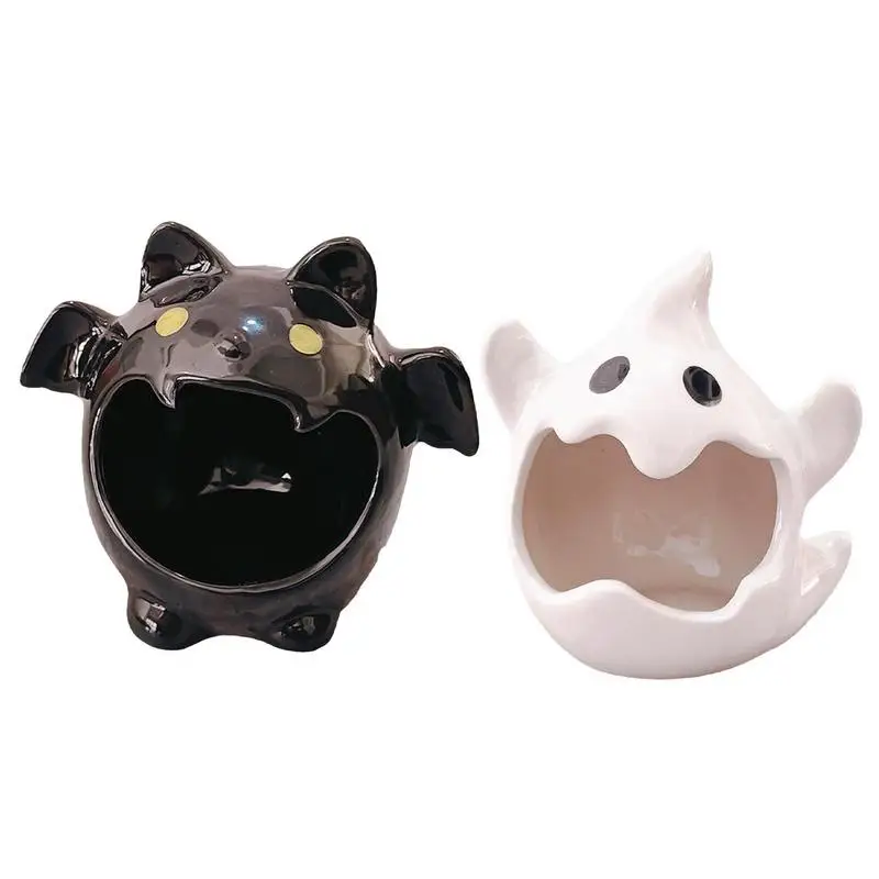 Tea Lights Candle Holder Ghost Decoration Halloween Ceramic Candle Holder For Bedroom Living Room