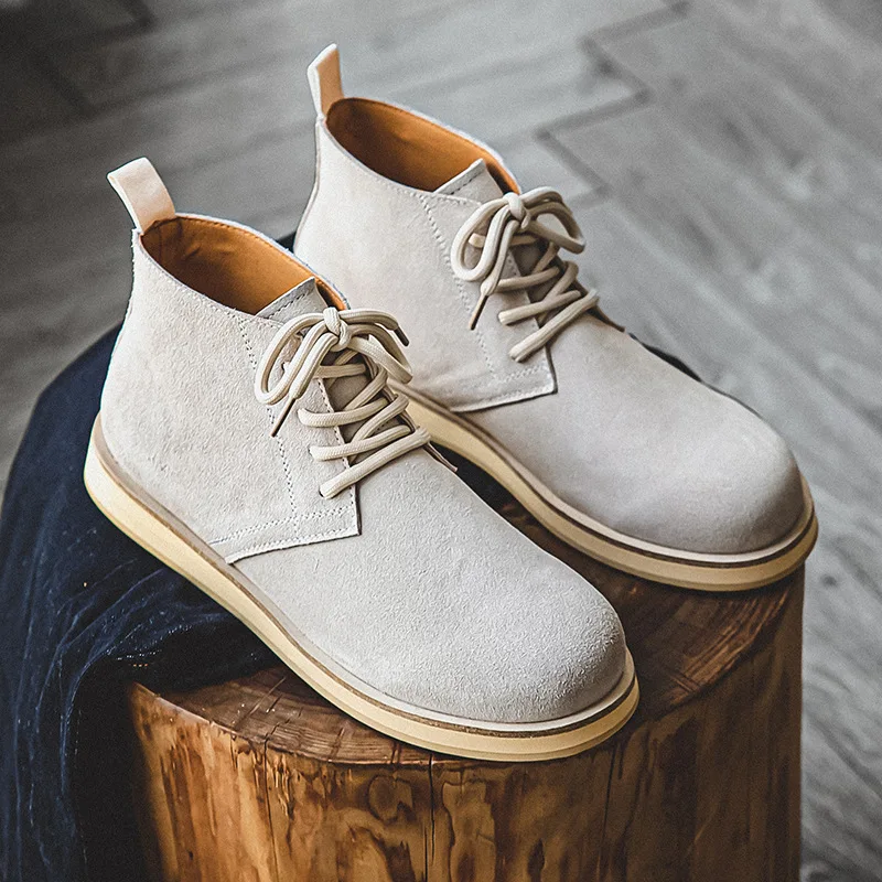 

Autumn Winter Men Shoes New Fashion Outdoor British Style Retro Fashion Short Boots Trend Casual Work Boots Travel Luxury Sports