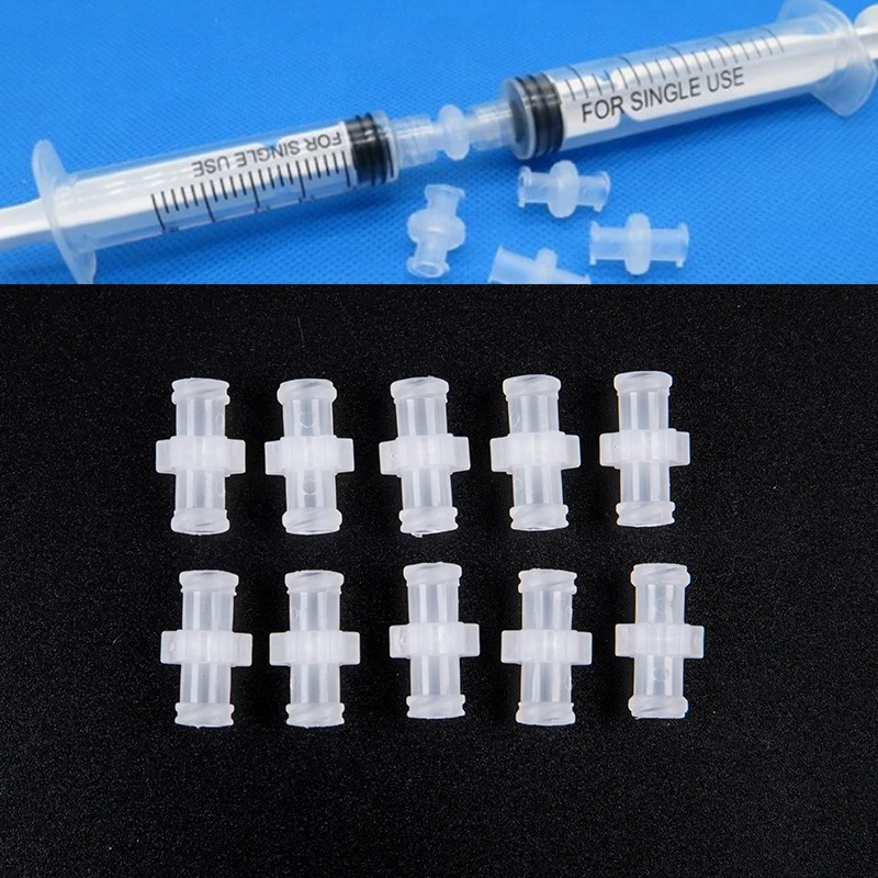 

10Pcs Plastic Female To Female Coupler Luer Syringe Connector Transparent For Pneumatic Parts