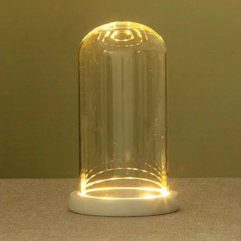 

Стеклянный купол с подсветкой, дерево