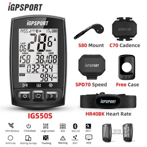Велокомпьютер iGPSPORT iGS50S ANT +, Bluetooth 5,0, водонепроницаемость IPX7, беспроводной цифровой велосипедный секундомер, спидометр, Измерение частоты педалирования