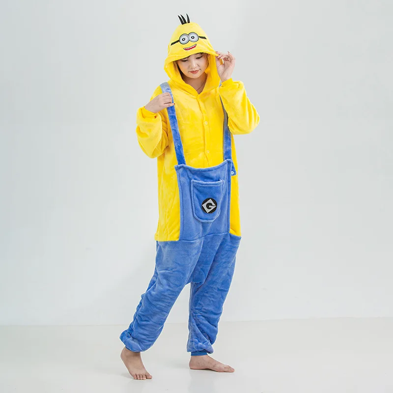 Комбинезон с животными из мультфильмов для взрослых и детей пижама одежда сна