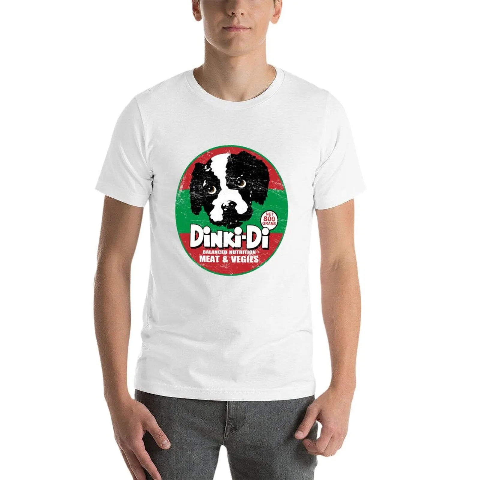 Фото Футболка Dinki Di Dog Food, мужская футболка класса люкс, хлопковая футболка с рисунком аниме, футболка №3