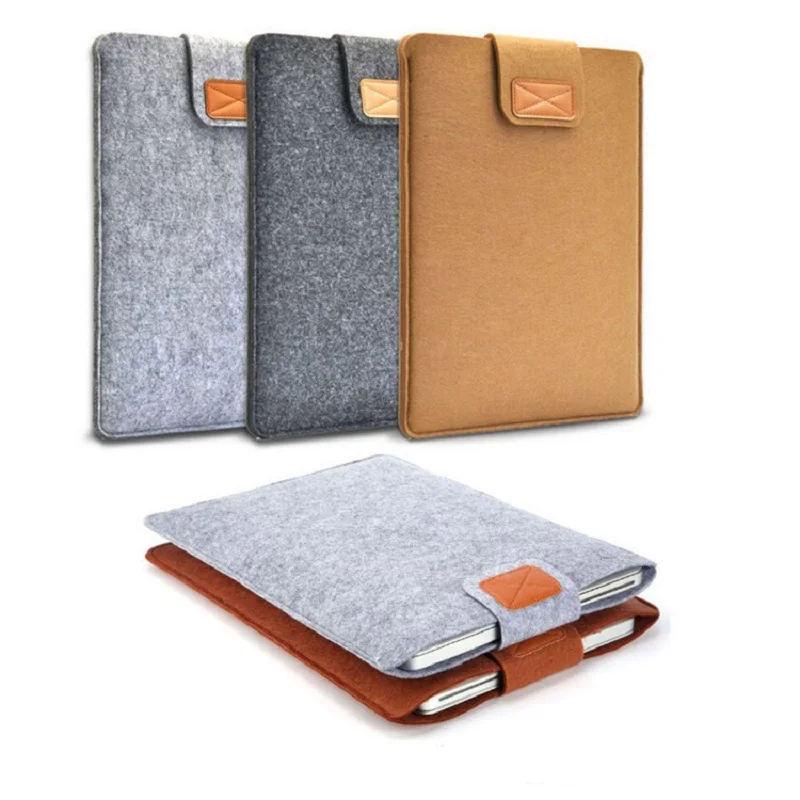 

Felt Sleeve Slim Tablet Case Cover Bag for MacBooks Air Pro 11 13 15 Inch Solid Color Tablet Storage Bag