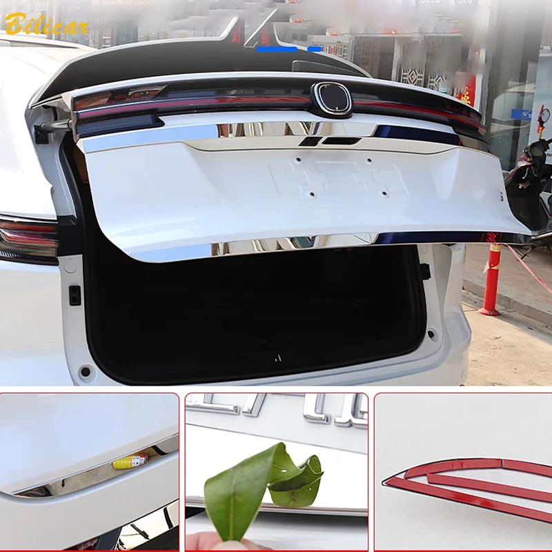 

For Changan Uni-k Unik 2022 2021 2023 Car Rear Door Stainless Steel Decoration Strip Trunk Trim Rear Tailgate Protective Sticker