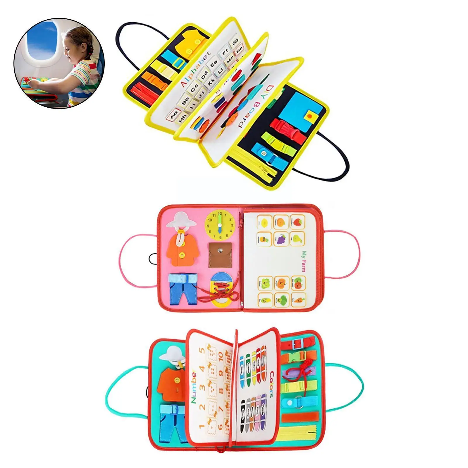 

Toddler Busy Board Montessori Sensory Toys For Learning Fine Motor Skills Autism Preschool Activities Educational Travel To Z3n9
