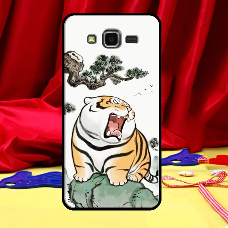 Cute Fat Tiger Case For Samsung Galaxy J3 J5 J7 J1 2016 A3 A5 2017 A6 A7 A8 A9 J8 2018 J4 J6 Plus Cover images - 6