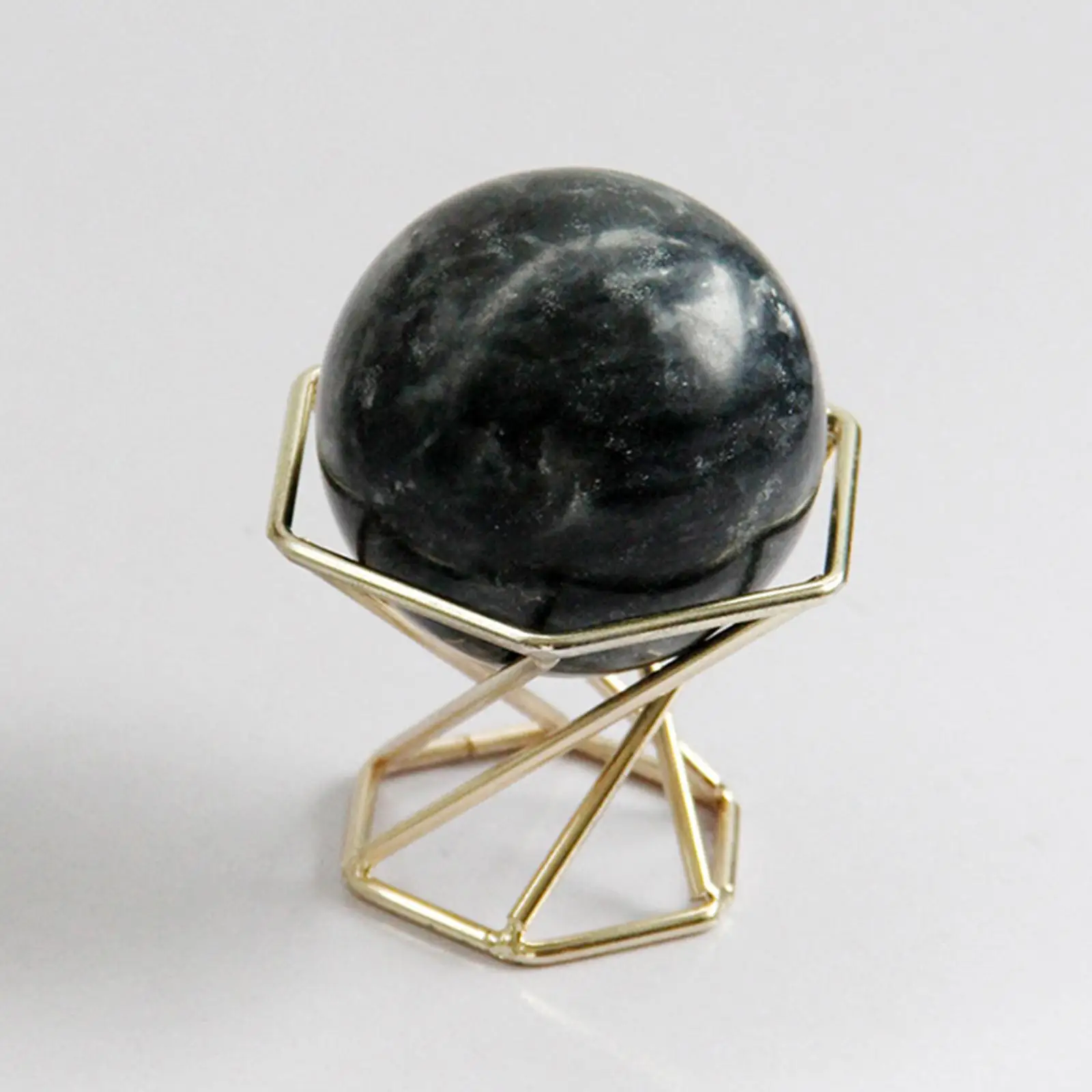 

Black Marble Ball with Display Stand Marble Sphere for Decoration Ornaments