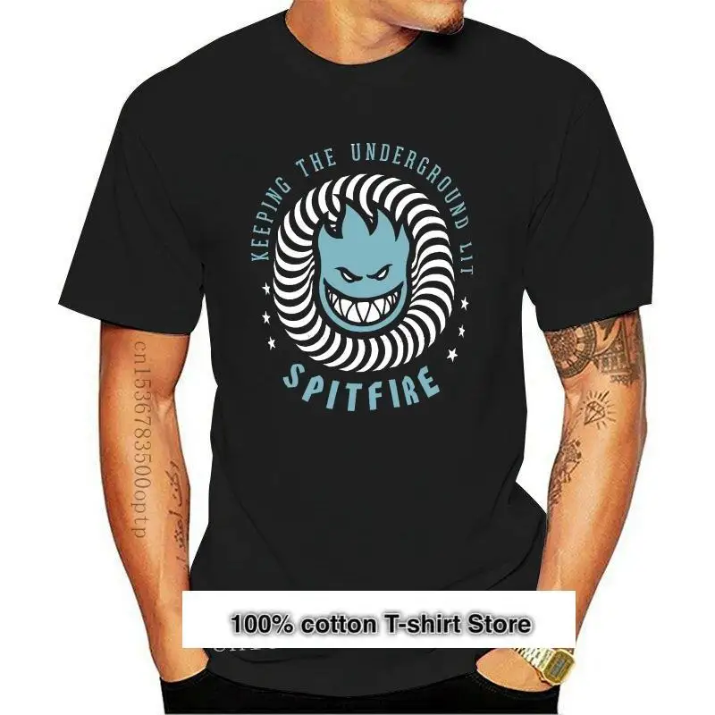 

Camiseta Spitfire K.T.U.L para hombre y mujer, camisa negra, talla S-3XL, nueva