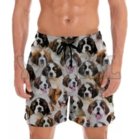 you get a lot of st bernards shorts 3d all over printed mens shorts quick drying beach shorts summer beach swim trunks
