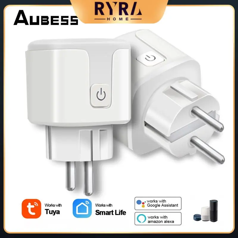 

Tuya Wifi Plug Power Monitoring Electricity Statistics Wifi Socket Overcharge Protection Voice Control 16a Smart Socket Timer