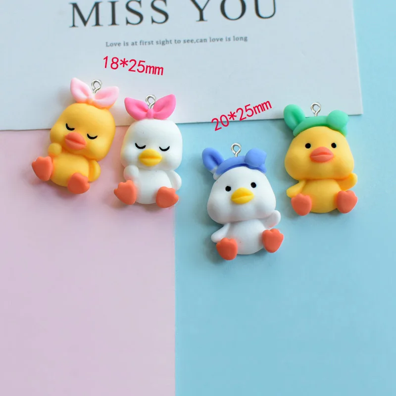 

Подвески из смолы с милым бантом, уткой, 10 шт., фурнитура для изготовления ювелирных изделий «сделай сам», для изготовления сережек, ожерелий...