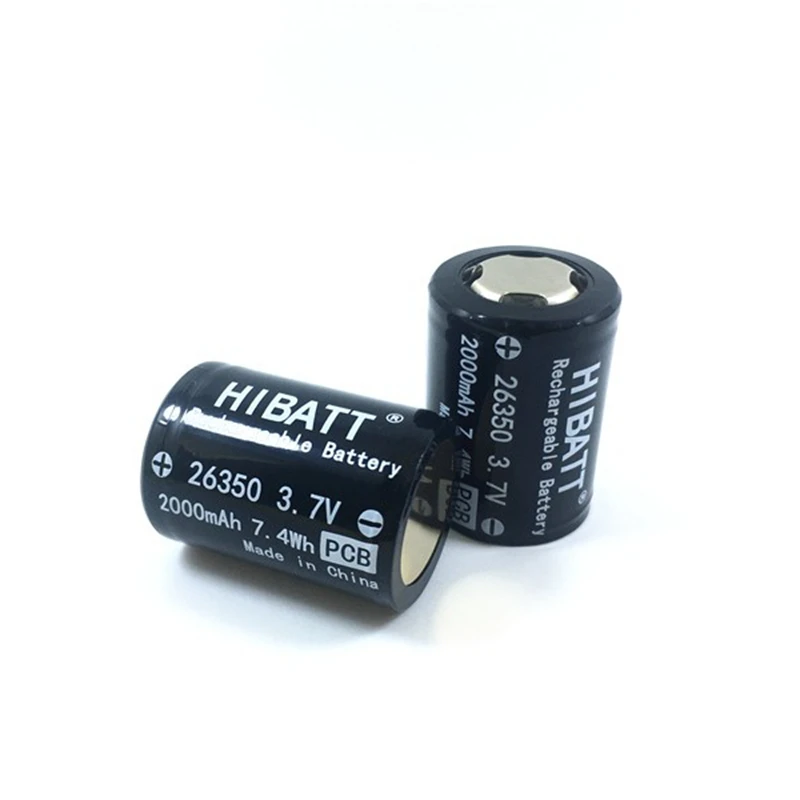 2 шт./партия перезаряжаемые литиевые аккумуляторы 26350