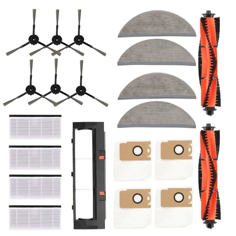 

21Pcs Replaceable Accessory Dust Bag Side Brush For Lydsto R1 Vacuum Cleaner HEPA Filter Mop Cloth Main Brush Cover