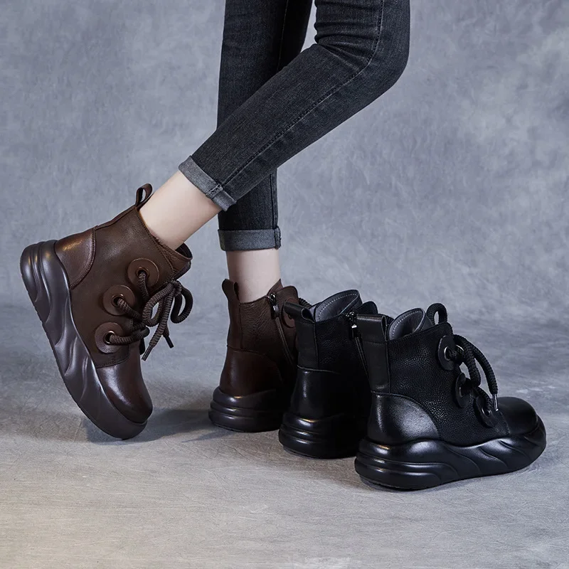 4 см лоферы из коровьей кожи мокасины зимние плюшевые массивные кроссовки