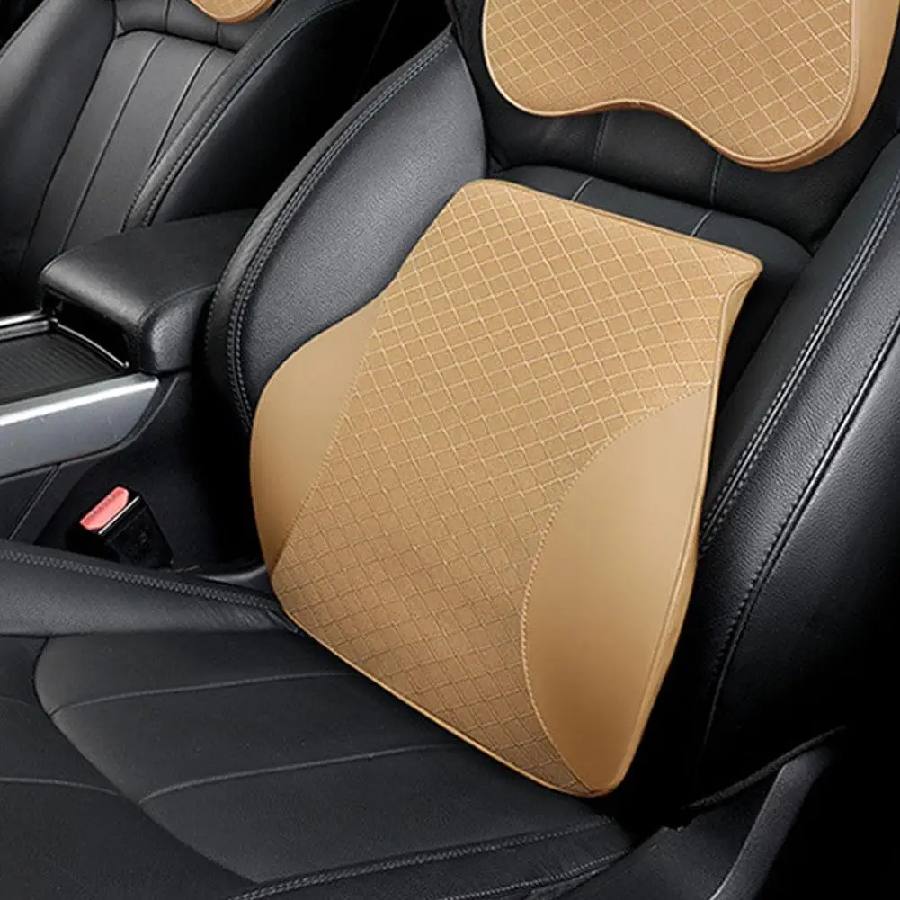 

Car Pillows Lumbar Support Cushion Memory Foam Waist Rest Ergonomic Soft Comfortable Breathable Backrest