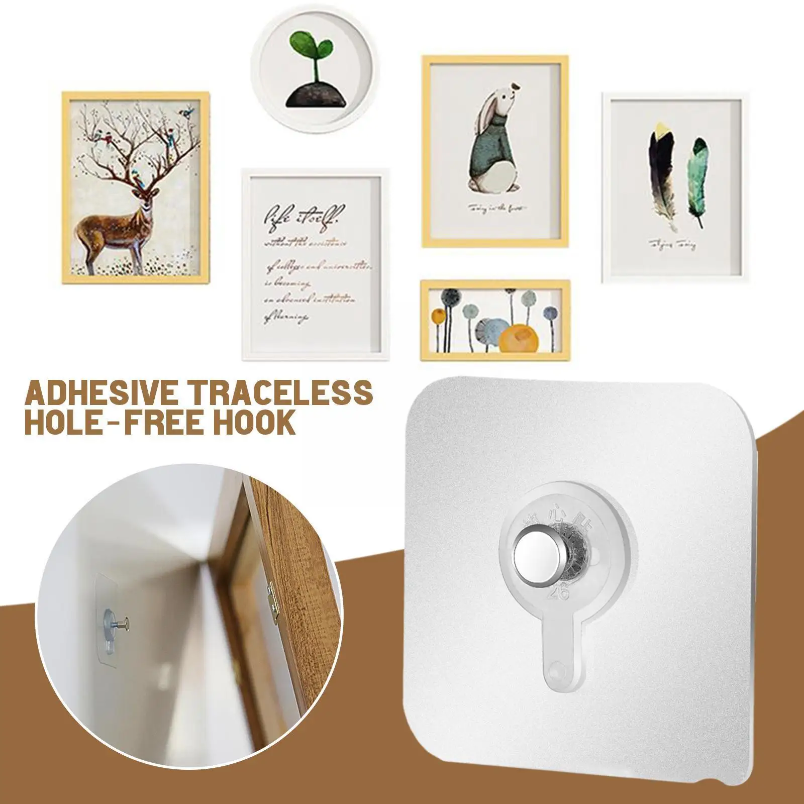 

Настенные крючки с клейкими гвоздями, 2 шт.