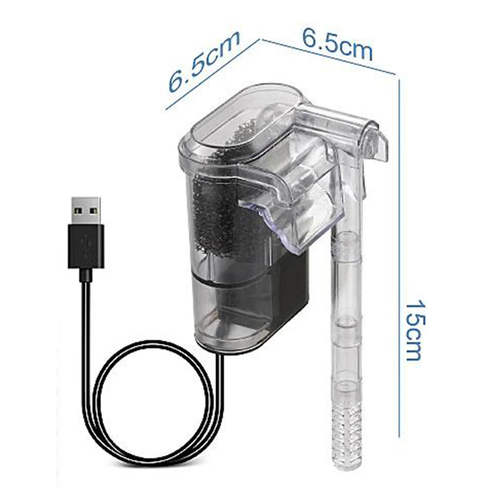 USB-фильтр-водопад для аквариума с регулируемым потоком аквариумов эффективный