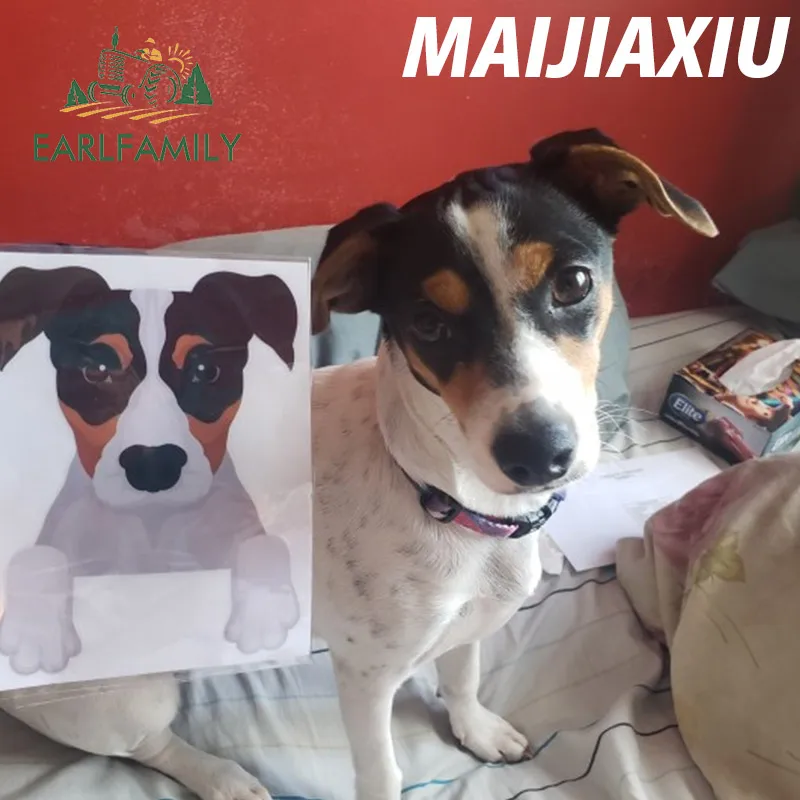 EARLFAMILY 13 см x 9 7 для Джека Расселла терьера фотообои и наклейки сделай сам модная