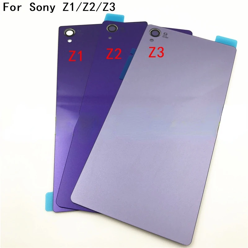 New Rear Door Battery Back Housing Glass Replacement Cover Case For Sony Xperia Z1 Z2 Z3 With Logo