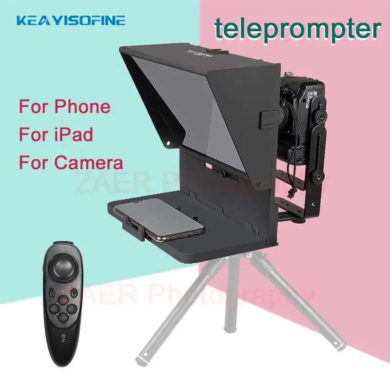 

Портативный телесуфлер Q2 для планшетов, телефонов, цифровых зеркальных камер, телесуфлер для записи видео, прямой трансляции с дистанционным управлением
