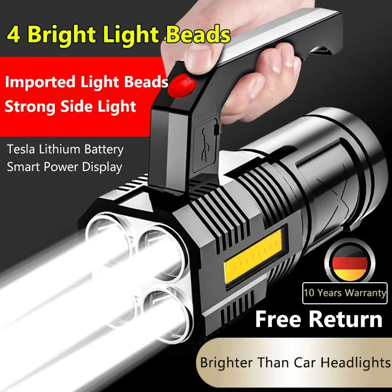 

Portable Lamp Super Bright LED Flashlights Handheld Lantern Camping USB Rechargeable Built-in 18650 Battery Outdoor Lighting