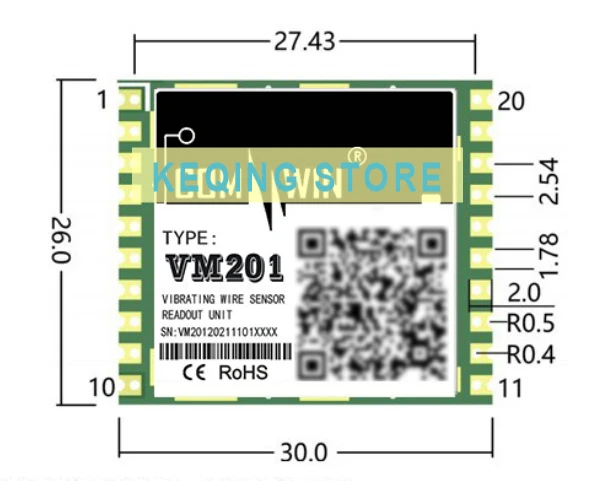 Вибрирующая струна захват модуля VM201 частота температура низкое напряжение