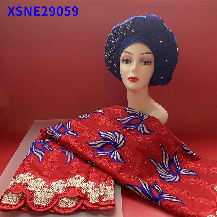 Африканская модель Классическая хлопковая ткань с принтом Размер 5 + повязка на