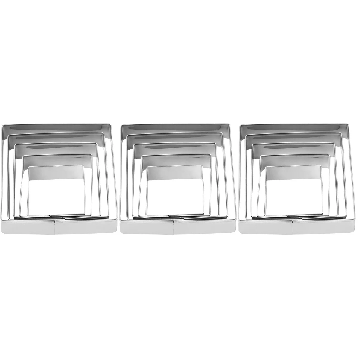 

15 Pcs Square Biscuit Molds Kitchen Cookie Molds Metal Cookie Cutters Reusable Cookie Cutters
