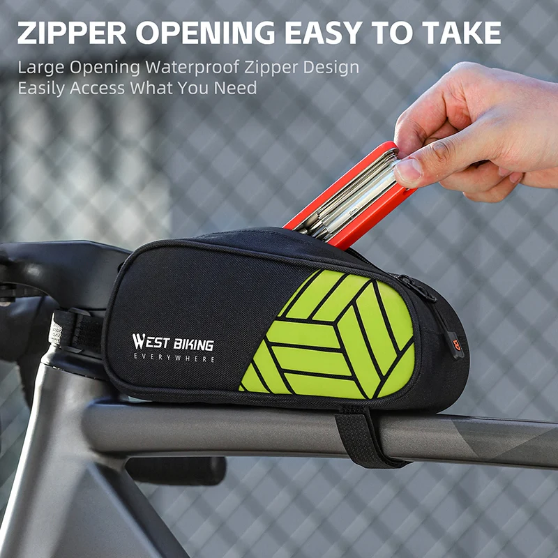 WEST BIKING Верхняя передняя трубчатая рама Многофункциональная треугольная сумка 1л