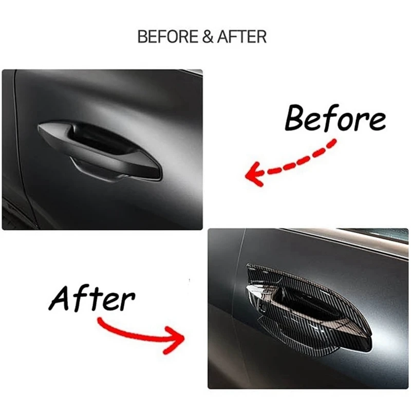 Для Kia Sportage NQ5 2021 2022 углеродное волокно Автомобильная дверная ручка крышка чаши