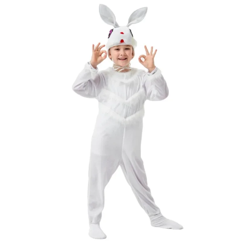 Детский комбинезон для косплея на Хэллоуин с животными динозавр тигр волк кролик