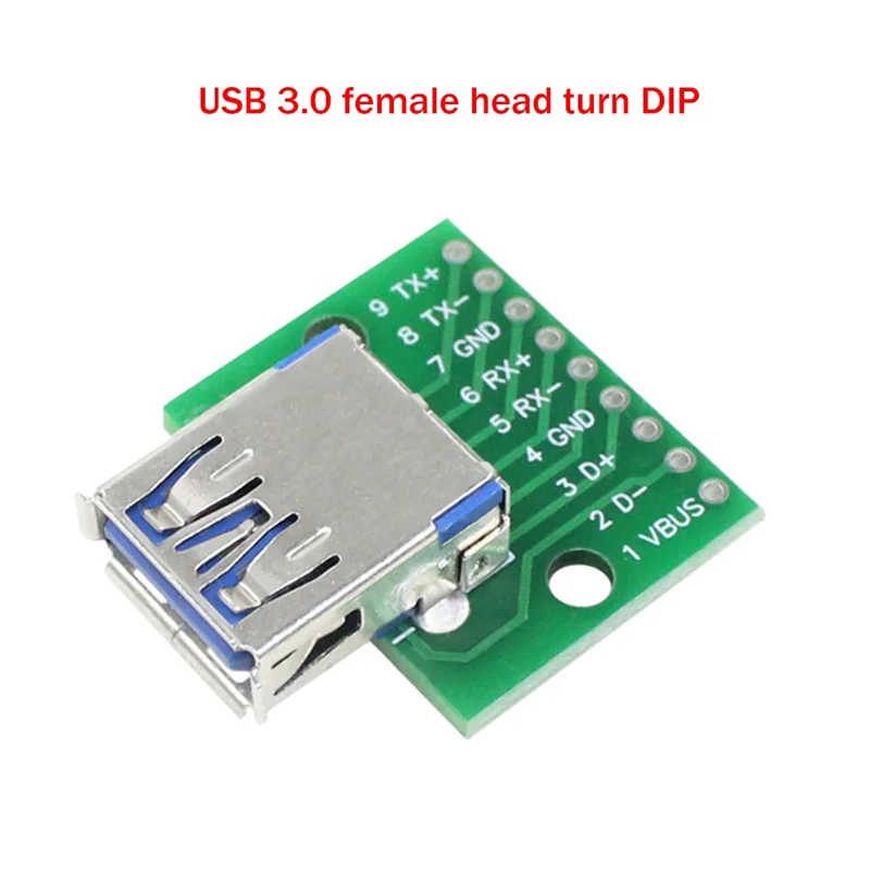 Usb 3.0 Female to Dip Pin Test Board Power Adapter Module Converter