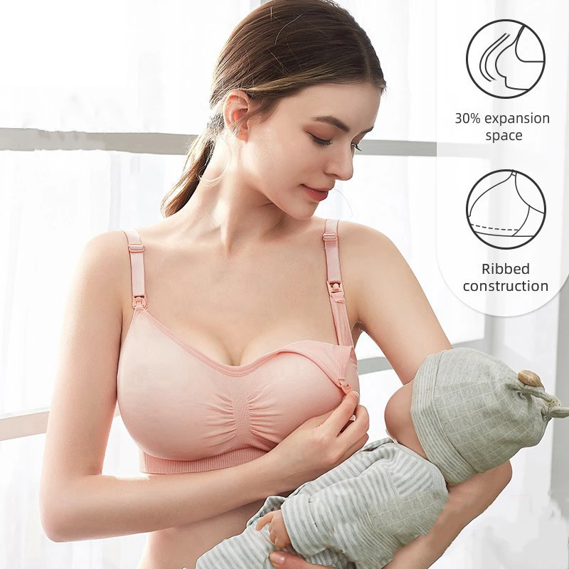

Bralette Sexy Cotton Maternity Nursing Bra Adjuster Large Size Sleep Breastfeeding Bra Mothercare Pump Hands Free Invisible