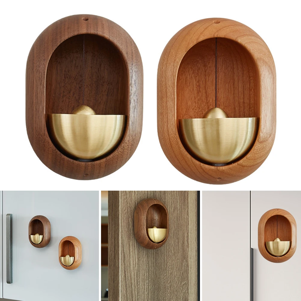 

Wood Shopkeepers Bell Magnetic Japanese Style Doorbell Decorative Fridge Magnets Wind Chime for Refrigerator Room Garden Door
