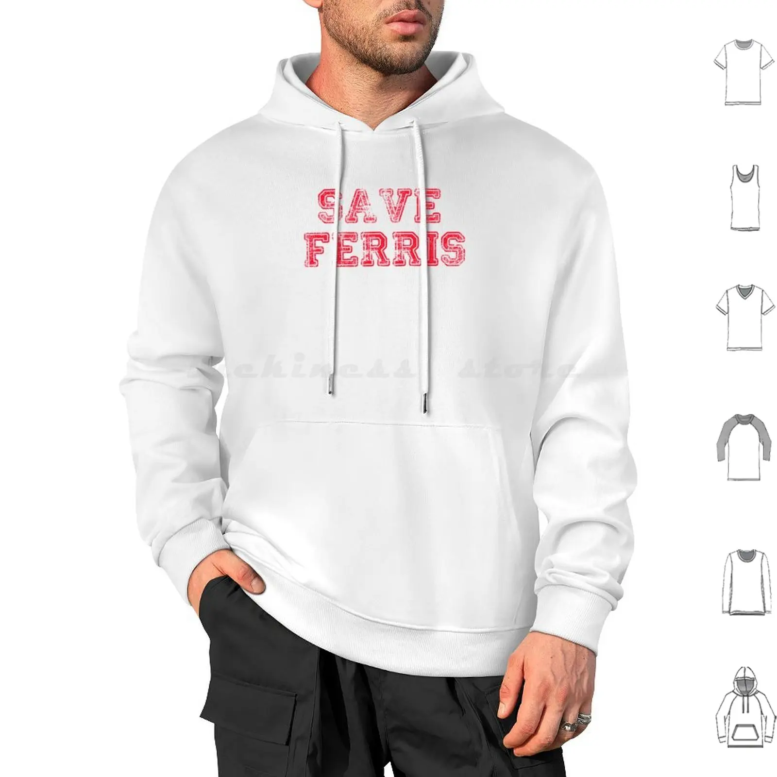 Дизайн с надписью Save Ferris логотип в стиле фильма 80-х худи длинным рукавом Bueller день