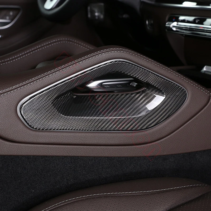 Для Mercedes W167 GLE X167 GLS C292 GLE 2019-2025: Накладка на центральную консоль и боковую часть подлокотника из настоящего сухого карбона (art.: 3920dc0089331) - 3920dc0089331