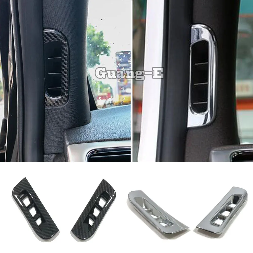 Car Detector Sticker Cover Vent Outlet Trim Frame Lamp A Column 2pcs For Jeep Grand Cherokee 2014 2015 2016 2017 2018 2019