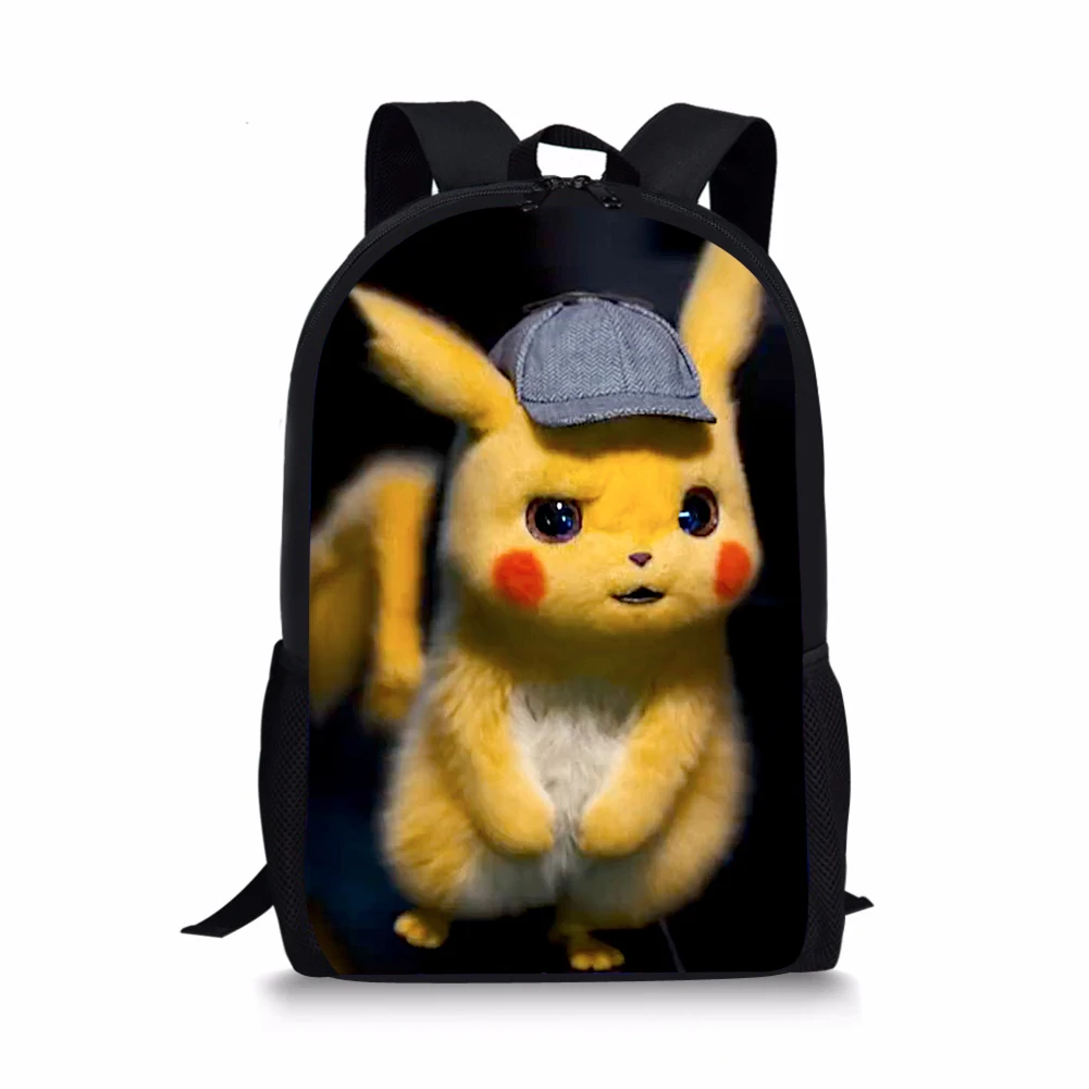 HALYUNASC Childrens' School Backpack Anime-Pikaqiu Design Students School Bag Cartoon Teenagers Book-Bags Mochila