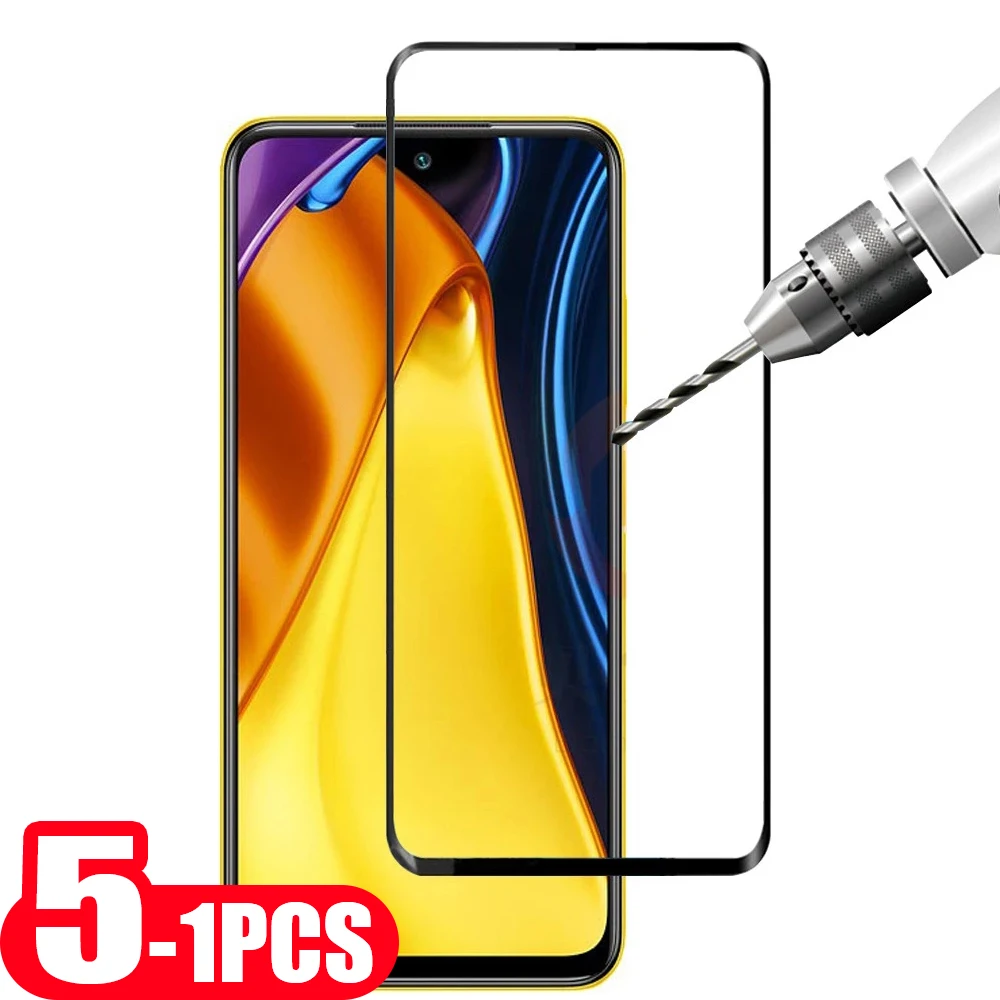 

5-1Pcs protective film For Xiaomi Poco M5 M4 M3 M2 pro 5G NFC tempered glass M5s F4 F3 F2 X3 X4 GT C40 C31 X2 screen protector