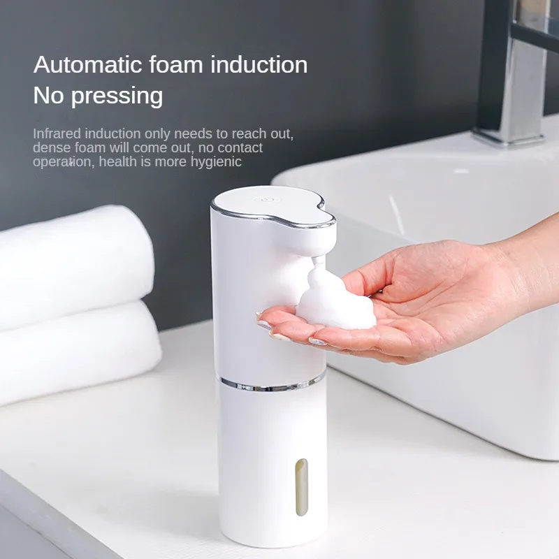 

Automatic Foam Soap Dispensers Bathroom Smart Washing Hand Machine With USB Charging White High Quality ABS Material