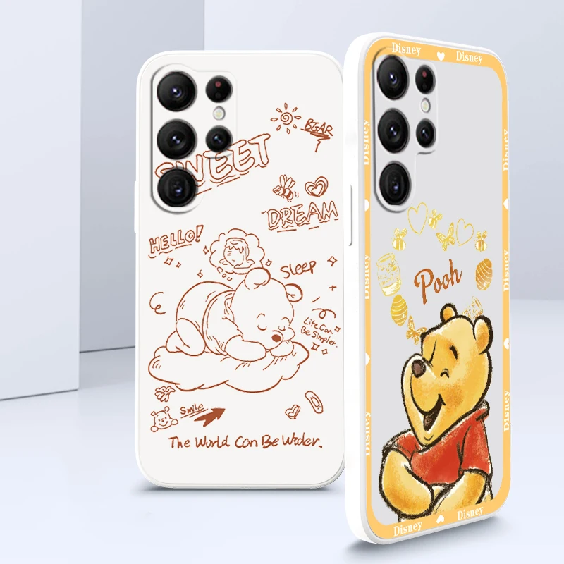 

Disney Winnie the Pooh Art Phone Case For Samsung Galaxy S22 S21 S20 FE S10 Note 20 Plus Lite Ultra 5G Armour Liquid Rope Cover