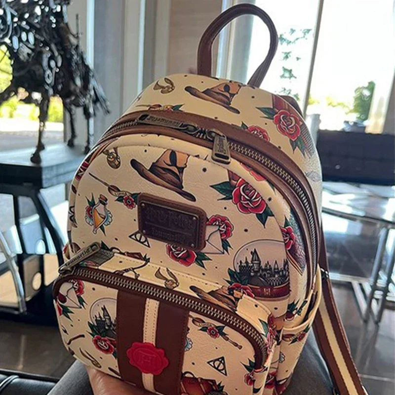 НОВАЯ школьная сумка Harries Potter Loungefly Hogwarts с принтом рюкзак из искусственной кожи