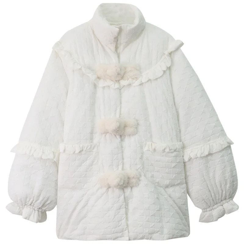Women's Down Jacket Cotton Coat 2022 Winter Fashion Ladies Down Jacket Flowers Korean Version Of The Hooded Jacket Winter Jacket