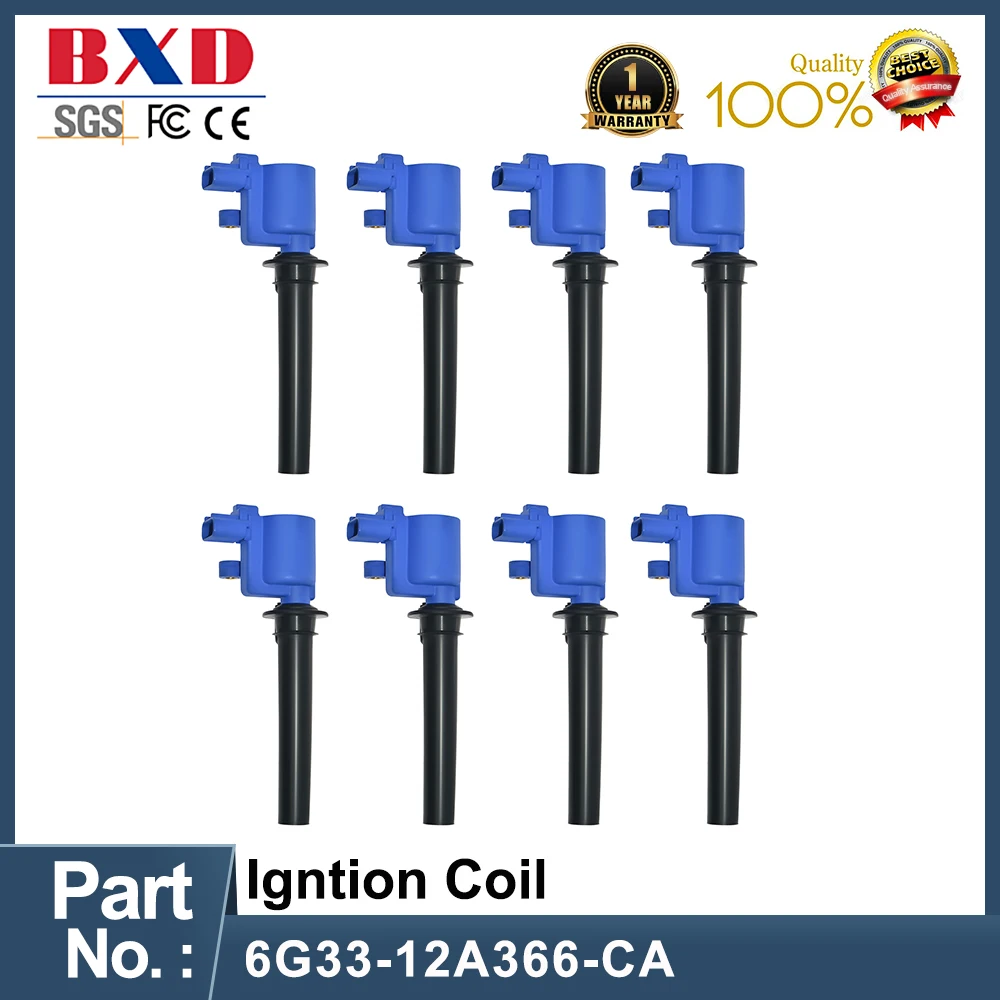 

Blue Ignition Coils 6G33-12A366-CA 9G33-12A366-AA 3 Pins Ignition Coil Packs For Aston Martin DB9 Vantage V8 4.2L 4.3L 4.7L 2005