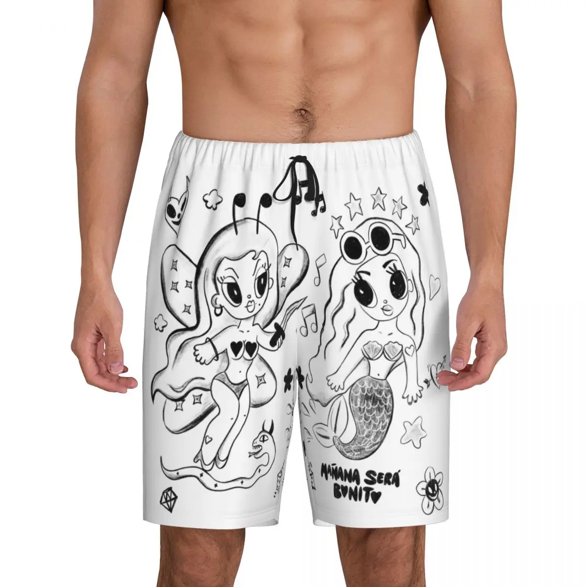 Пижама Sirena Karol G Music Мужская нижняя одежда для сна шорты отдыха эластичная с