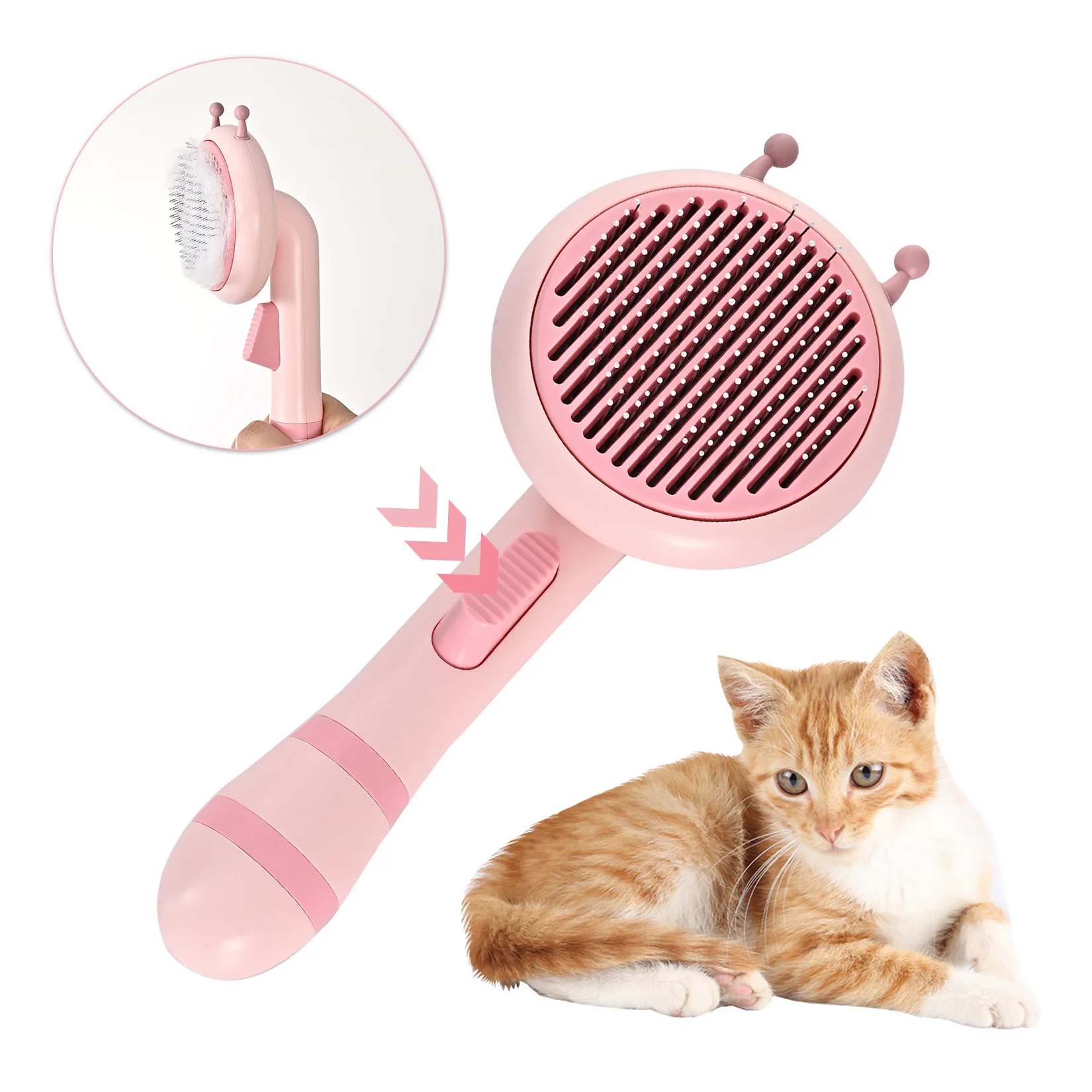 

Cat Brush Dog Comb Self Cleaning Slicker Brush for Cat Dog Pet Grooming Hair Removes Tangled Massages Comb Cats Accessories